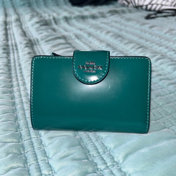Coach medium corner zip wallet emerald green - Picture 2 of 4